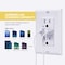 Faith Combination 4.6A USB Outlet and 15A TR Receptacle, White, PK 2 USB46-WH-02 - alternate 6